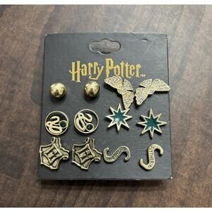 Harry Potter earring set Slytherin House Hogwarts six pack earrings NEW
